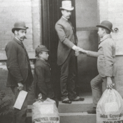 Boys arriving at the school in Cockermouth Boys arriving at Industrial School Strawberry How